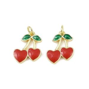 Cherry Heart Earrings